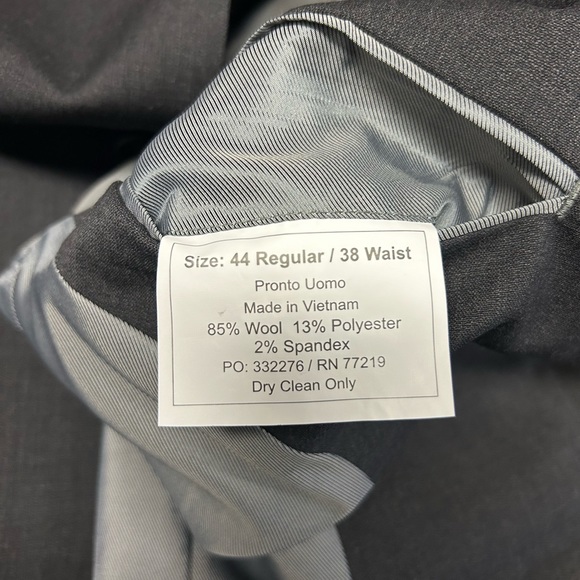 Men’s suit jacket 44R Pronto Uomo dark gray - Picture 3 of 10